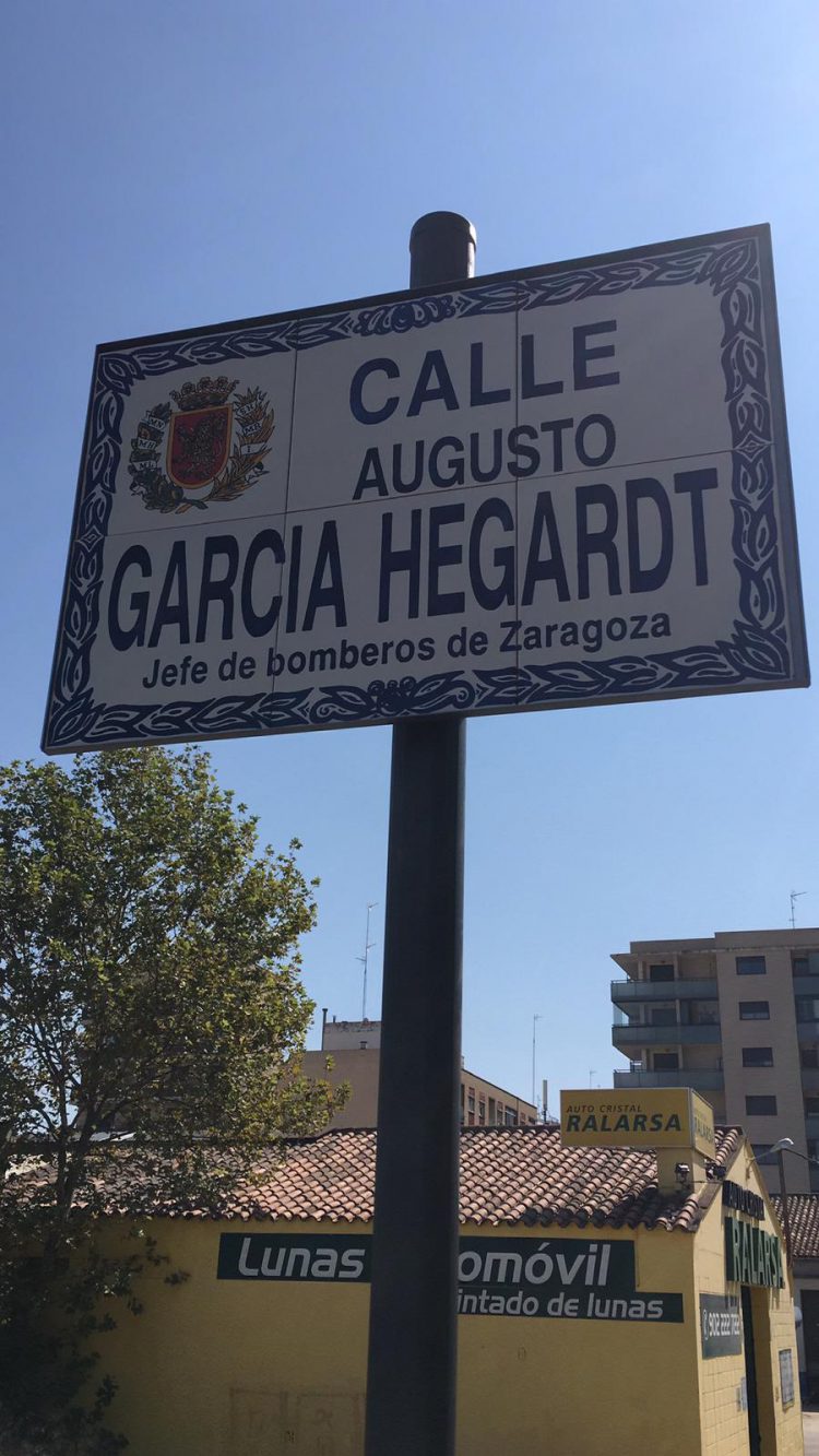 Zaragoza reconoce Augusto García Hegardt con una calle